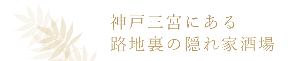 神戸三宮にある路地裏の隠れ家酒場